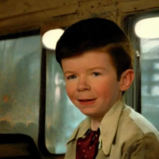 Prompt: young rick astley as a child in the movie The Polar Express 2004