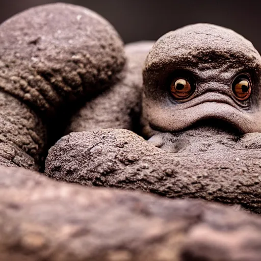 Prompt: national geographic 3 5 mm nature photo of a geodude