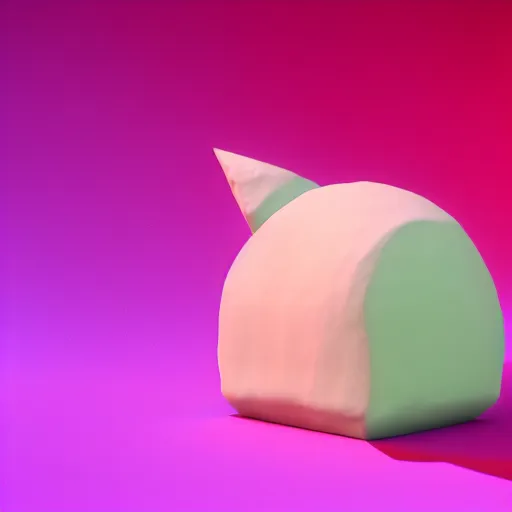 Image similar to A 3d render of pastel colored liquid objects are melting together as a clay in a geometric shape with detailed shadow. Geometric shaped. render, low angle camera, detailed shading, vray octane, redshift. ray tracing. volumetric lighting. micro details, Hyper detailed, 8K3d, Trending on Artstation. rendered in cinema4d, Hyper realism.