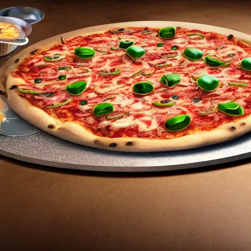 Prompt: trump making a pizza, realistic extremely detailed photo style painting of a granular detail, holographic krypton ion, octane render, 4 k, f 3 2, 5 5 mm photography, wide angle