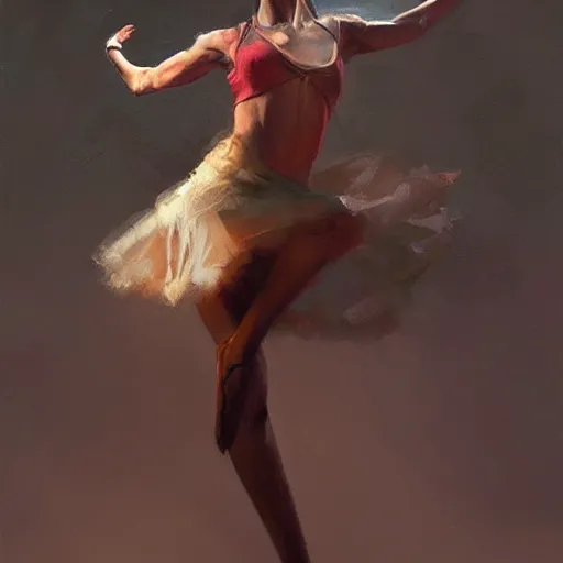 Image similar to oil painting dancer woman with dancer men, herb rose, by greg rutkowski, artstation