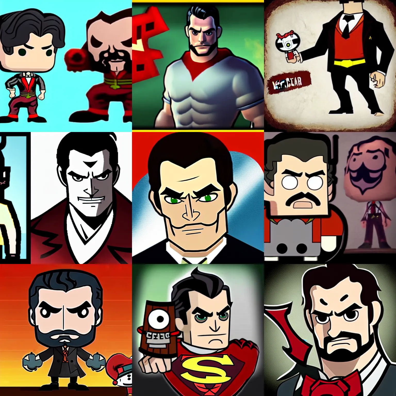 Prompt: Henry Cavill as a character from Don’t Starve Together game