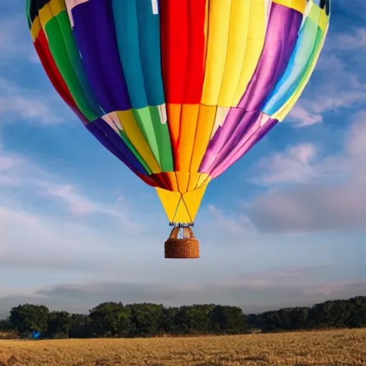 Image similar to rainbow cosmic sci fi hot air balloon ufo