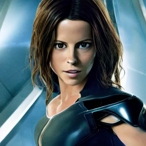 Image similar to Kate Beckinsale as Alita