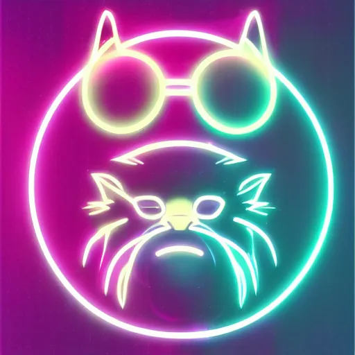 Prompt: cat head outline, portrait, vaporwave, synthwave, neon, vector graphics, cinematic, volumetric lighting, f 8 aperture, cinematic eastman 5 3 8 4 film, lightning in background