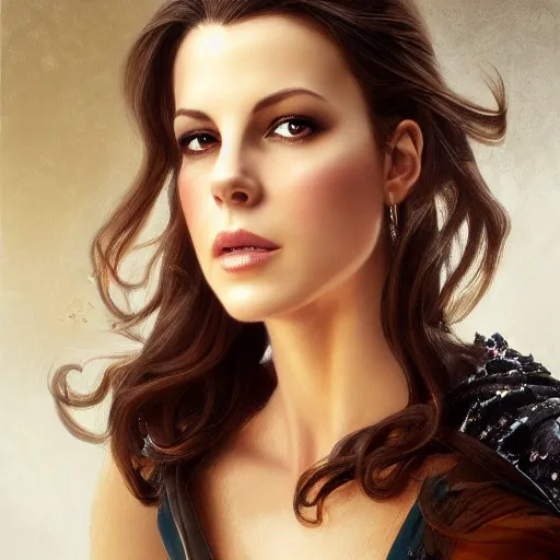 Image similar to the ultimate princess, kate beckinsale, smokey eyes, trending on / r / moreplatesmoredates, oil on canvas artstation by j. c. leyendecker and edmund blair leighton and charlie bowater octane render