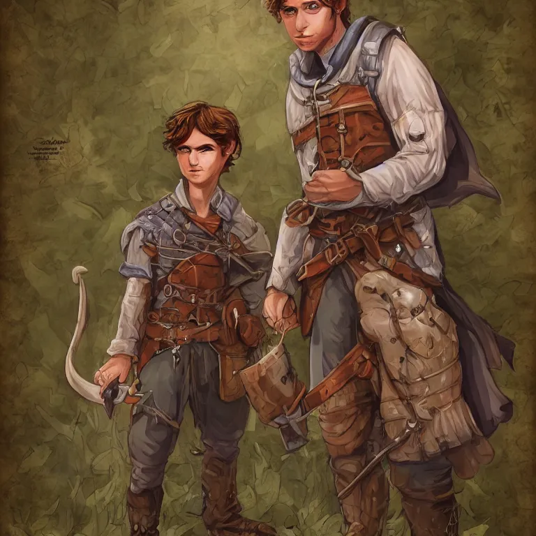 Image similar to Dungeons & Dragons, Young Commoner, Farmer, Character Portrait, Digital Art, Highly Detailed