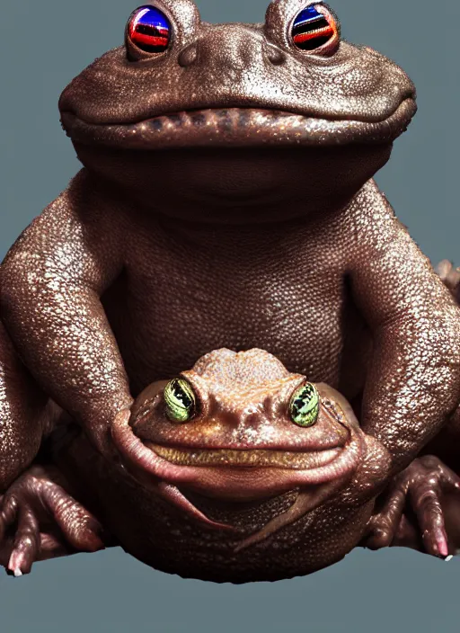 Prompt: of a toad that looks like kanye, macro lens, shallow depth of field, highly detailed, digital painting, trending artstation, concept art, illustration, cinematic lighting, vibrant colors, photorealism, epic, octane render