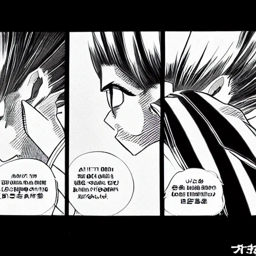 Image similar to Serious Sneeze destroys the sun, single manga panel, black and white ink, by Yusuke Murata. Award-winning manga.