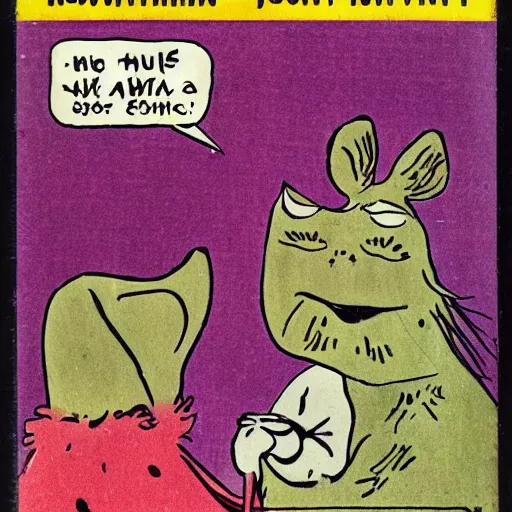 Prompt: by tove jannson, moomin, vintage comic