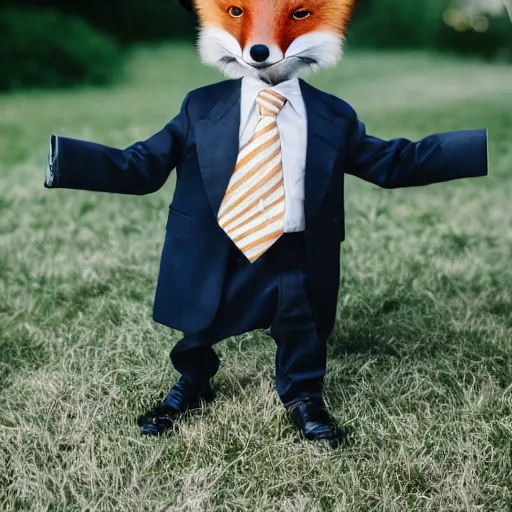 Image similar to a fox animal dressed in a suit in the style of a presidential campaign poster 8 5 mm f / 1. 4