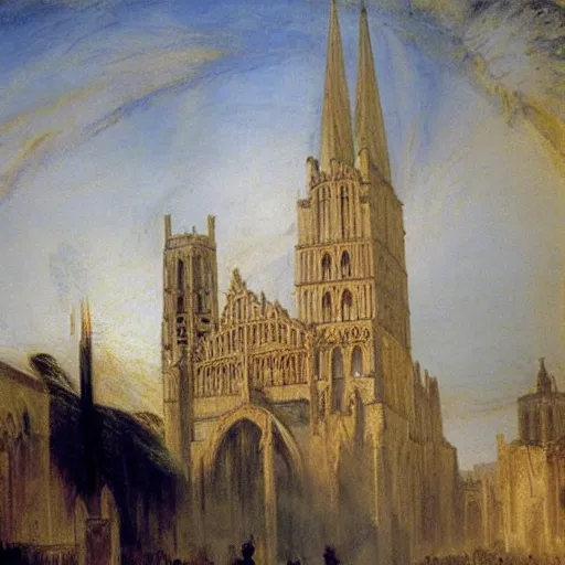 Image similar to Norwich cathedral by J. M. W. Turner