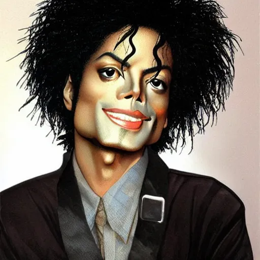 Prompt: michael jackson blended with diana ross