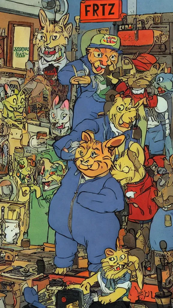 Image similar to fritz the cat