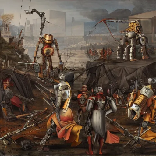 Image similar to the robot uprising, encyclopedic, New renaissance concept art