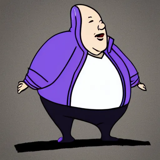 Prompt: Billy Eilish obese, cartoon