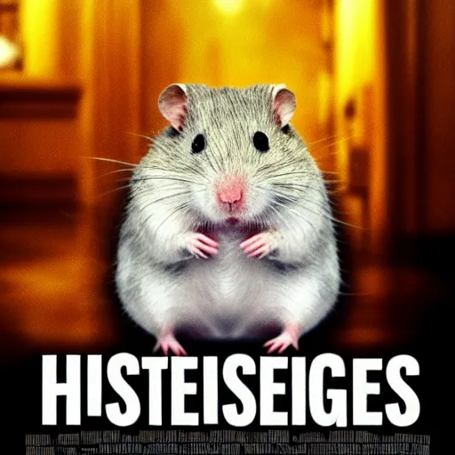 Prompt: homeless hamster, sad, movie poster, cinematic