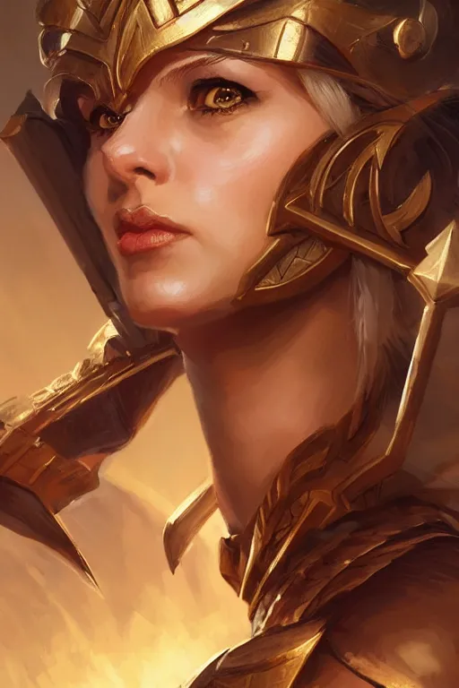 Image similar to amazon valkyrie athena, d & d, fantasy, portrait, highly detailed, headshot, digital painting, trending on artstation, concept art, sharp focus, illustration, art by artgerm and greg rutkowski and magali villeneuve