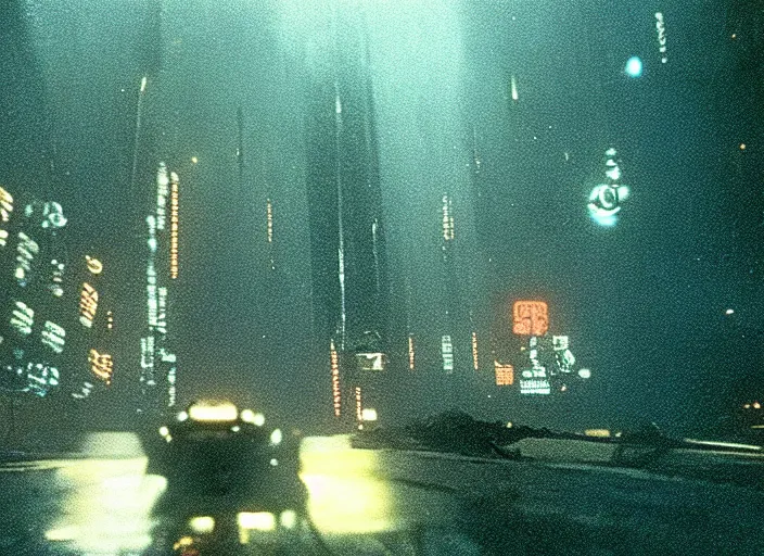 Prompt: scene from the 1972 science fiction film Blade Runner