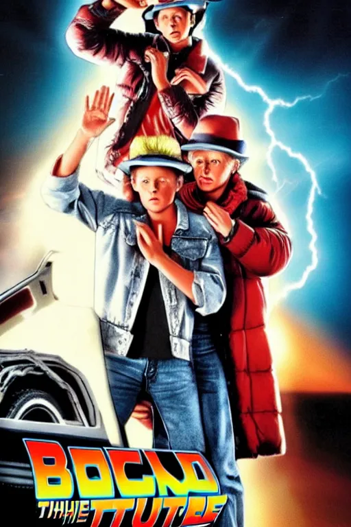 Image similar to a movie poster for Back to The Future part 96: the revenge