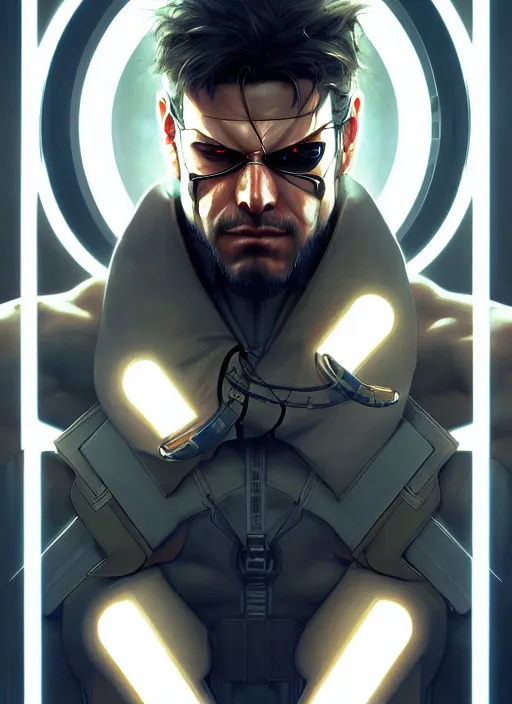 Prompt: symmetry!! ryu, metal gear solid, glowing lights!! intricate, elegant, highly detailed, digital painting, artstation, concept art, smooth, sharp focus, illustration, art by artgerm and greg rutkowski and alphonse mucha