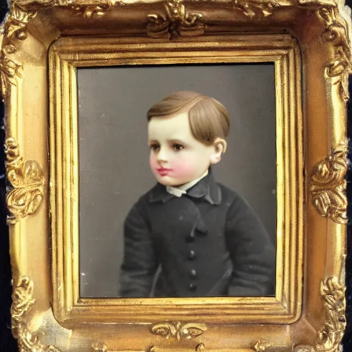 Image similar to close up portrait of a victorian child standing in a shop that sells dolls, 8 k, soft lighting, highly detailed realistic, face in focus 1 8 9 0's liminal