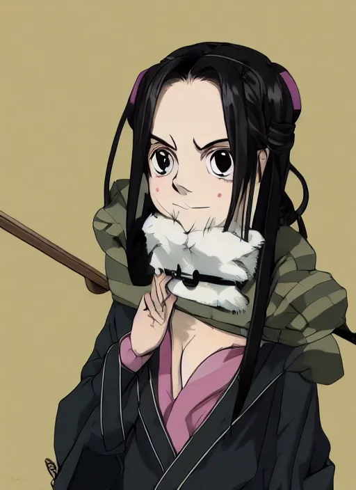 Image similar to emma watson wearing muzzle wearing muzzle wearing muzzle wearing muzzle wearing muzzle wearing muzzleas nezuko from demon slayer anime ねずこ nezuko from demon slayer anime ねずこ nezuko from demon slayer anime ねずこ wearing kimono wrapped mouth by artgem by greg rutkowski trending on artstation