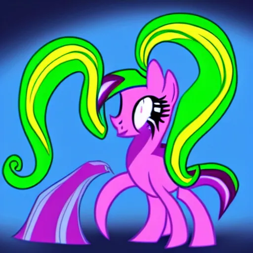 Image similar to cthulhu meets my little pony