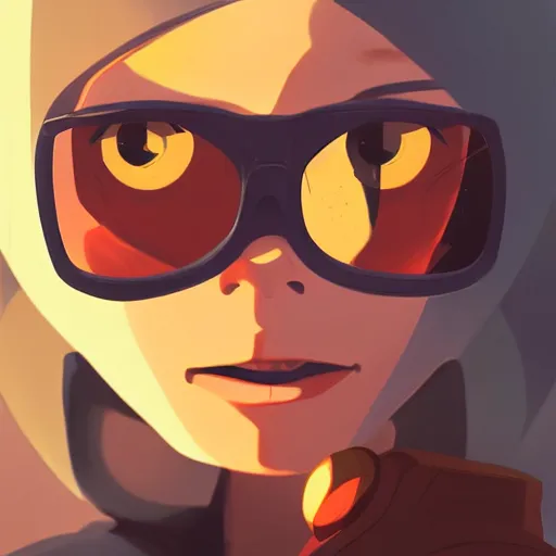 Image similar to face icon stylized minimalist flcl, loftis, cory behance hd by jesper ejsing, by rhads, makoto shinkai and lois van baarle, ilya kuvshinov, rossdraws global illumination