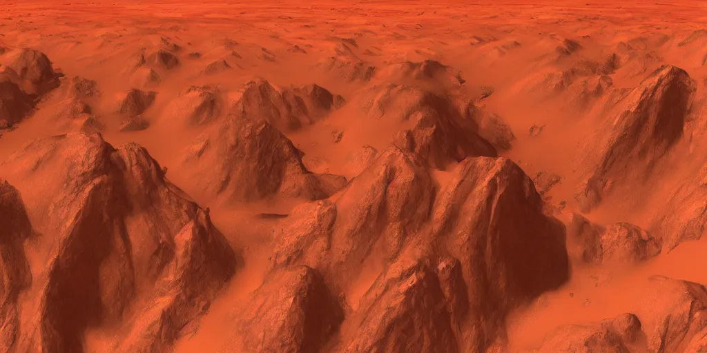 Prompt: busts of queens and empresses carved into a red mountain range on mars, sci - fi, landscape, fantasy