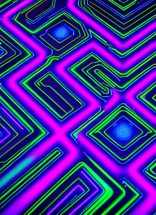 Image similar to sci - fi inspired pattern art with wild neon colors by william morris in blender, ultra realistic, smooth shadows, ultra detail, high resolution, cinematic, unreal 6, 8 k 3 d