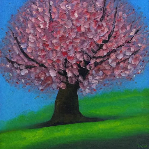 Image similar to cherry tree oil painting