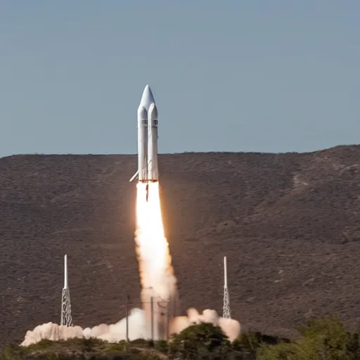 Image similar to a picture of elon musk launching like he's a rocket, full body, dslr, launch test