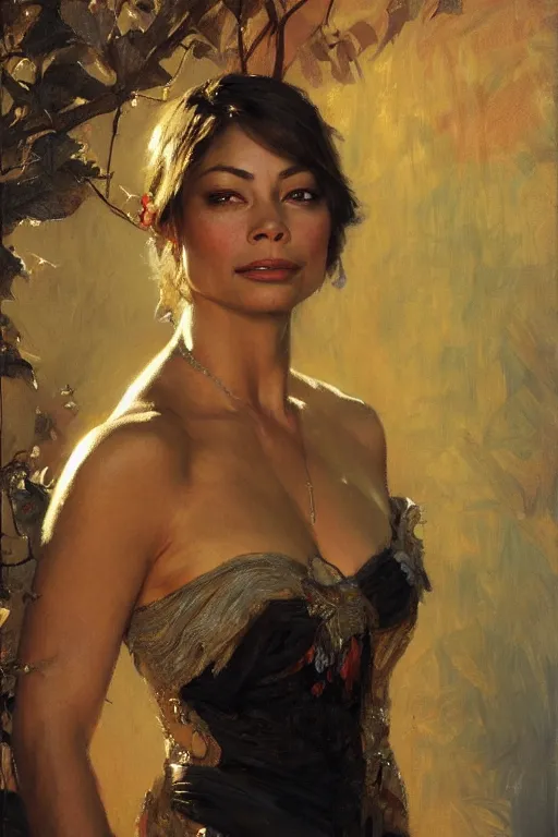 Image similar to detailed portrait of kristin kreuk, painting by gaston bussiere, craig mullins, j. c. leyendecker