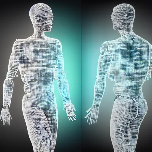 Image similar to ai creating its own perfect body,