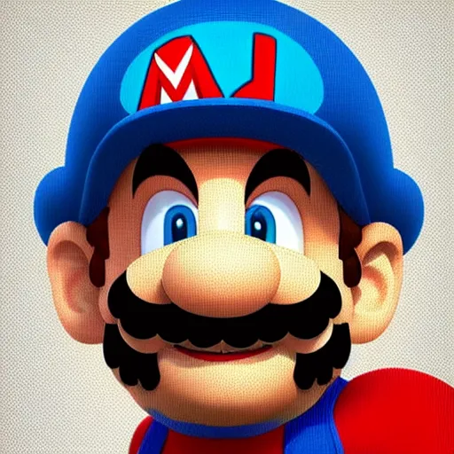 Image similar to real - life mario mario portrait