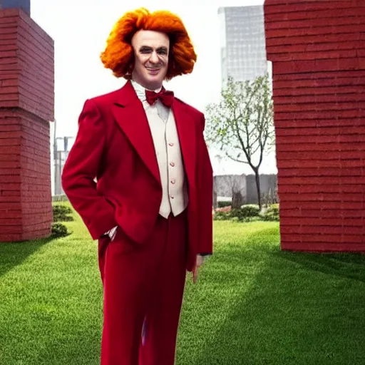 Image similar to saul goodman dressed as ronald mcdonald