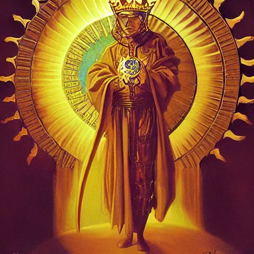 Image similar to The Sun King, by James C. Christensen and Wojciech Siudmak