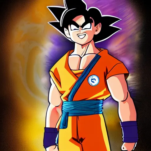 Prompt: of son goku drawn by pixar, detailed