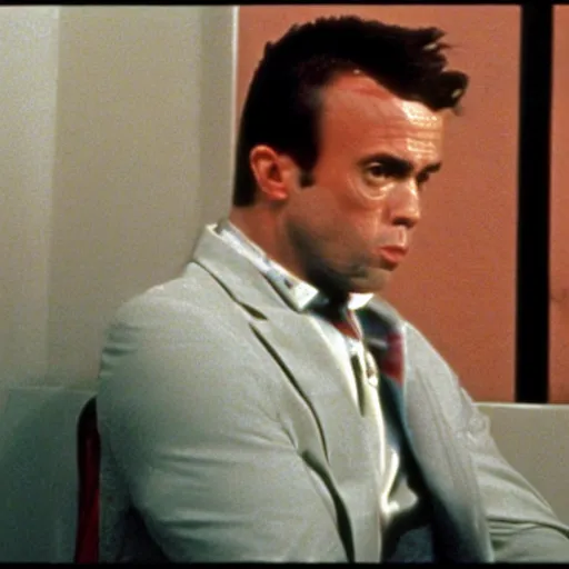 Prompt: Joe Rogan in American Psycho (1999)