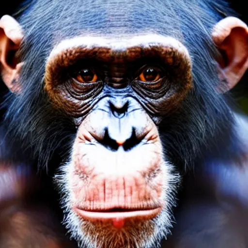 Image similar to chimpanzee wearing a helmet