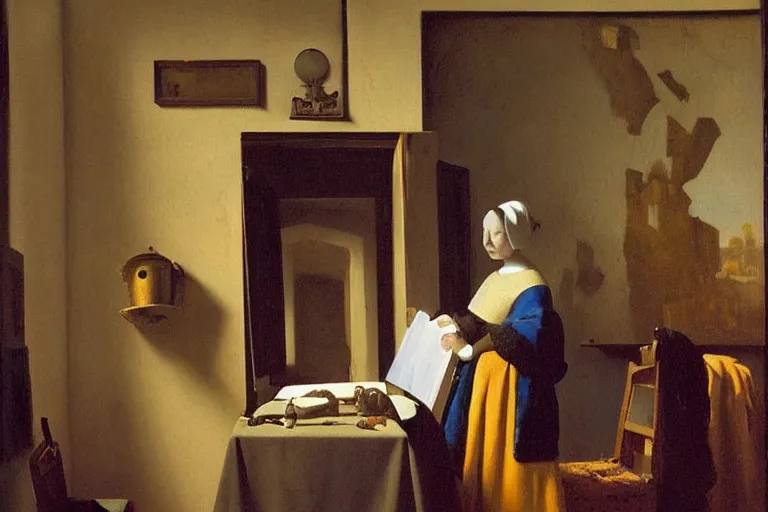 Prompt: impressive art by vermeer