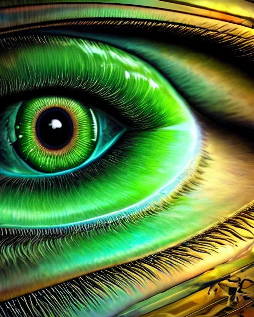 Prompt: hyper realistic photo of beautiful green eyes reflecting a sky full of a billion stars, hyper realistic, fractalart, art stati on, coherent design, symmetrical, vivid color, complementary color, golden ratio, detailed, sharp lines, intricate, rainbow shift, in unreal 3 d engine, nvidia optix, ray tracing, octane render