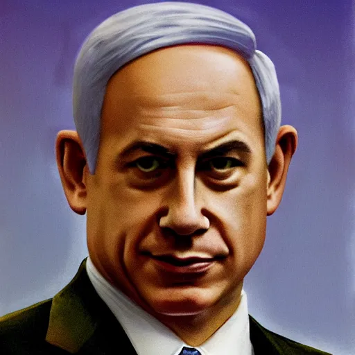 Image similar to Benjamin netanyahu as steve zissou, wes anderson, photorealistic, 8k, HD, oil painting