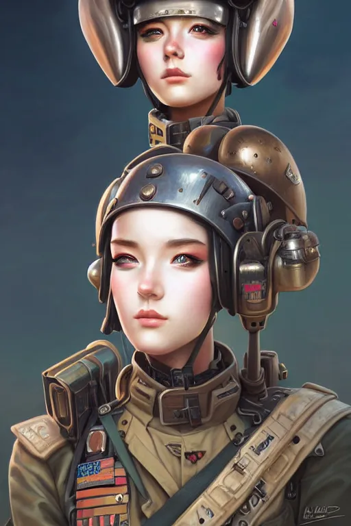 Image similar to portrait of dieselpunk blackpink jisoo soldier girl, helmet, desert, armored, highly detailed, digital painting, face detail, sharp focus, art, illustrations by loish and ayanamikodon and irakli nadar and rossdraws and wlop