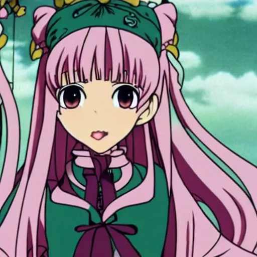 Prompt: A still of Ariana Grande in Rozen Maiden (2004)