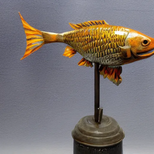 Image similar to fish, but it is a beautiful statue