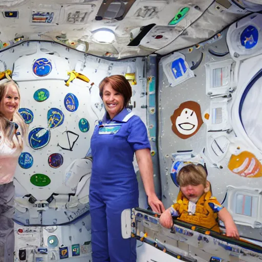 Image similar to astronaut mommies and their space nursery