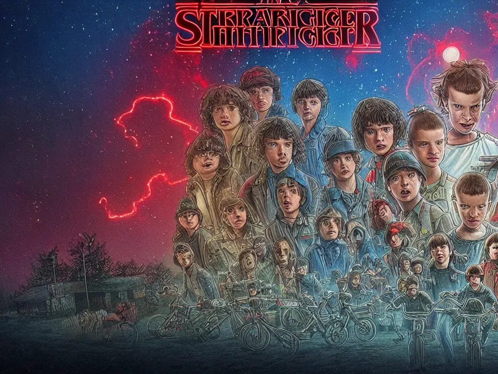 prompthunt: Dwayne Johnson in stranger things season 5 poster