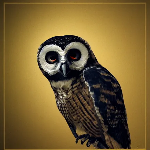 Image similar to bespectacled owl, modigliani, intricate detail, klimt, octane render, unreal engine,